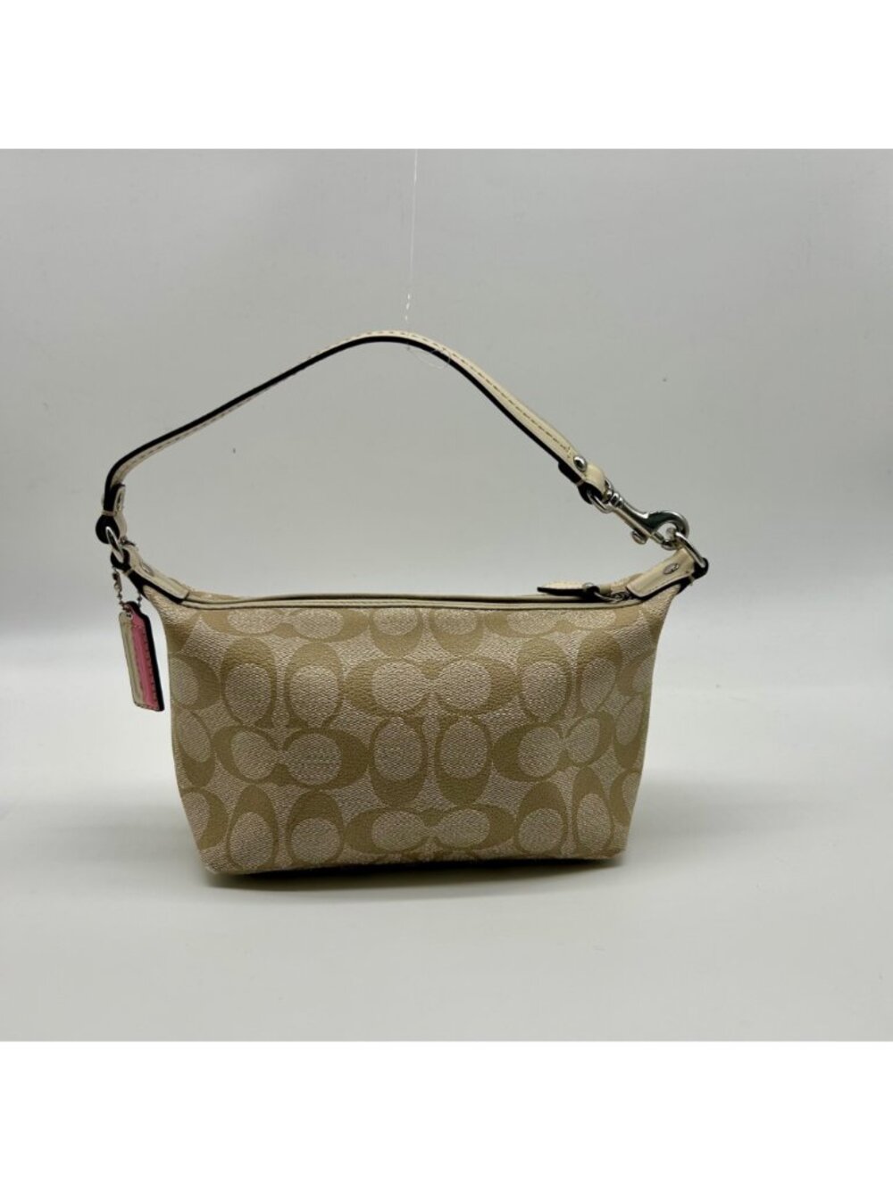 Coach Legacy Beige Canvas Signature Stripe Top Handle Bag - Picture 2 of 10